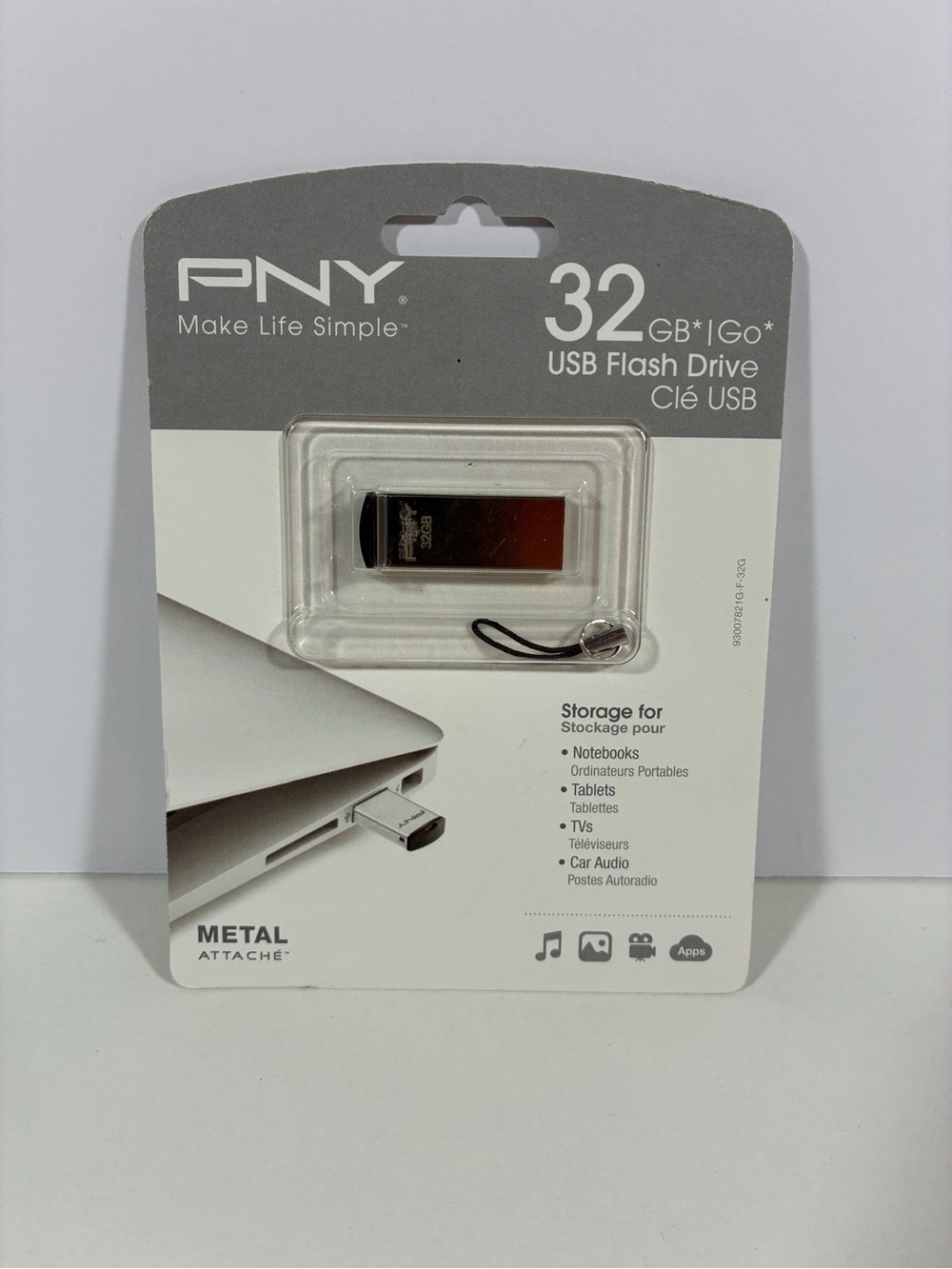 PNY 32GB USB GO Flash Drive Micro Metal Attaché USB Hard Drive Memory BRAND NEW